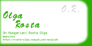 olga rosta business card